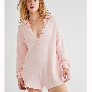 NEW Free People Picnic Sweater Romper - Mint Size S